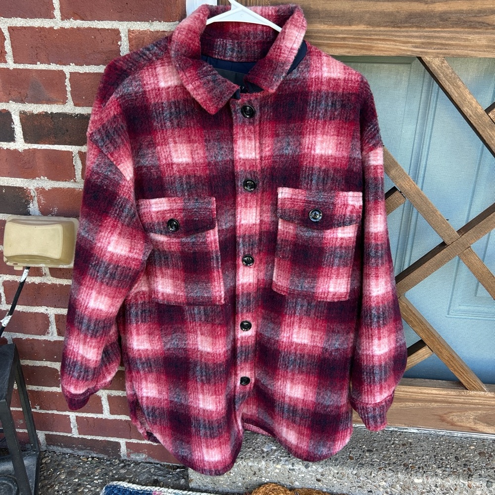 Sanctuary Red and Black Plaid Jacket